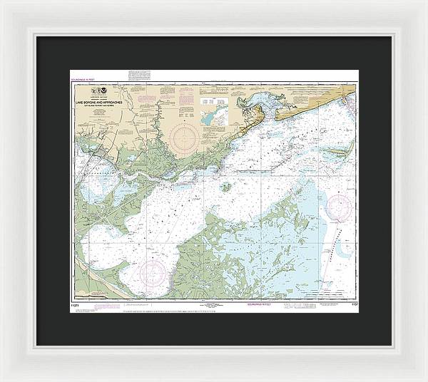 Nautical Chart-11371 Lake Borgne-approaches Cat Island-point Aux Herbes - Framed Print