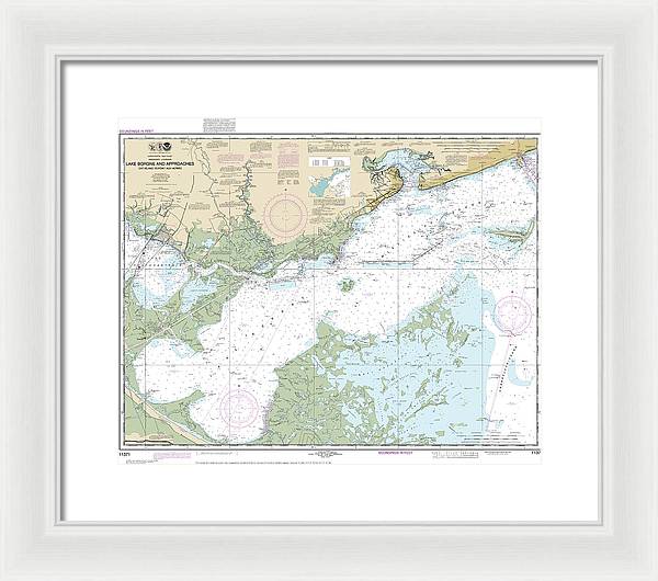 Nautical Chart-11371 Lake Borgne-approaches Cat Island-point Aux Herbes - Framed Print