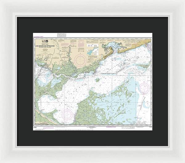 Nautical Chart-11371 Lake Borgne-approaches Cat Island-point Aux Herbes - Framed Print