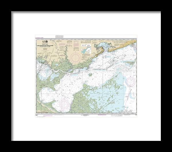 Nautical Chart-11371 Lake Borgne-approaches Cat Island-point Aux Herbes - Framed Print