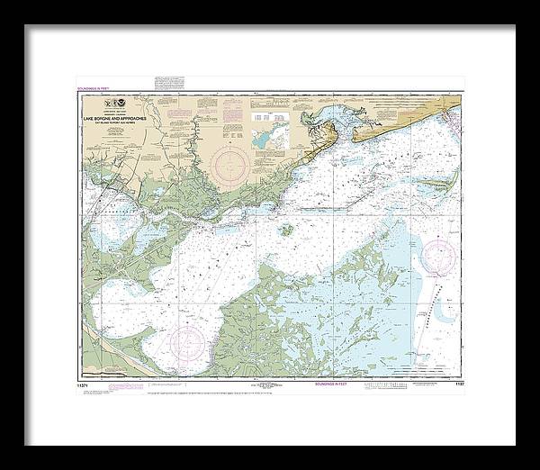 Nautical Chart-11371 Lake Borgne-approaches Cat Island-point Aux Herbes - Framed Print