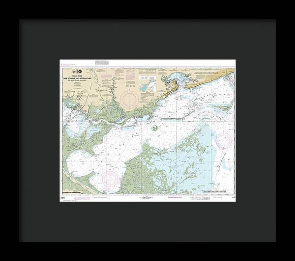 Nautical Chart-11371 Lake Borgne-approaches Cat Island-point Aux Herbes - Framed Print