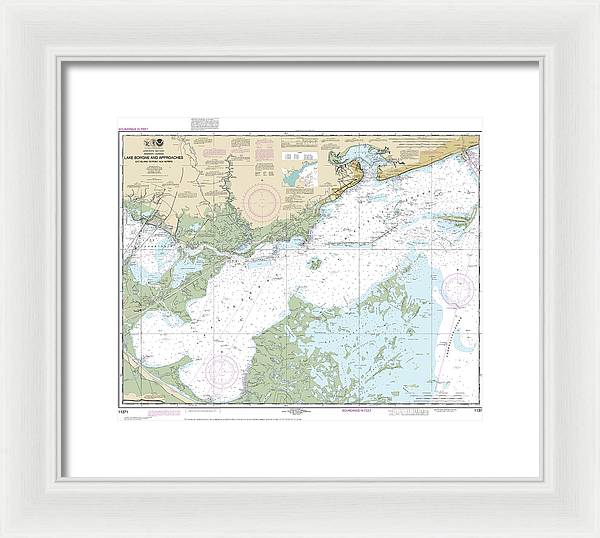 Nautical Chart-11371 Lake Borgne-approaches Cat Island-point Aux Herbes - Framed Print