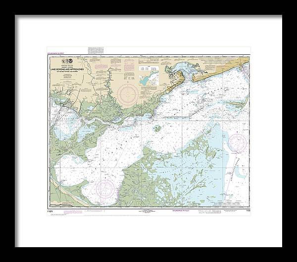 Nautical Chart-11371 Lake Borgne-approaches Cat Island-point Aux Herbes - Framed Print