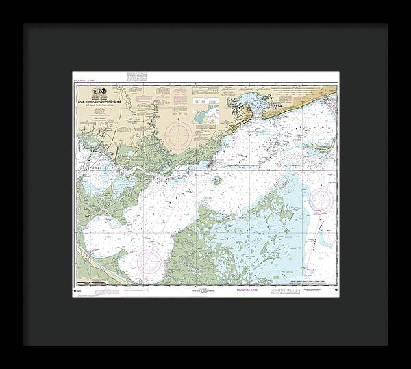 Nautical Chart-11371 Lake Borgne-approaches Cat Island-point Aux Herbes - Framed Print