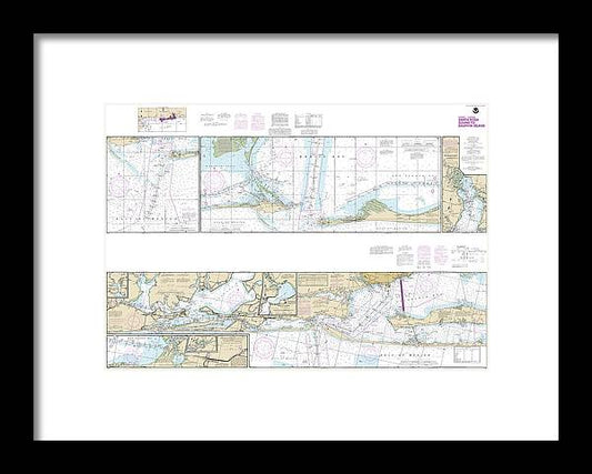 A beuatiful Framed Print of the Nautical Chart-11378 Intracoastal Waterway Santa Rosa Sound-Dauphin Island by SeaKoast