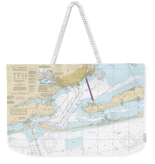 Nautical Chart-11383 Pensacola Bay - Weekender Tote Bag