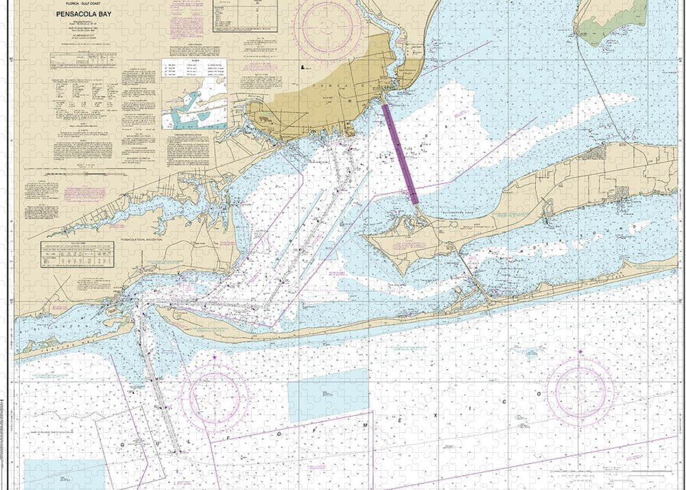 Nautical Chart-11383 Pensacola Bay - Puzzle