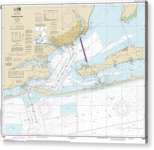 Nautical Chart-11383 Pensacola Bay  Acrylic Print