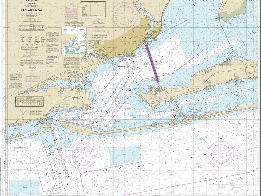 Nautical Chart 11383 Pensacola Bay Puzzle