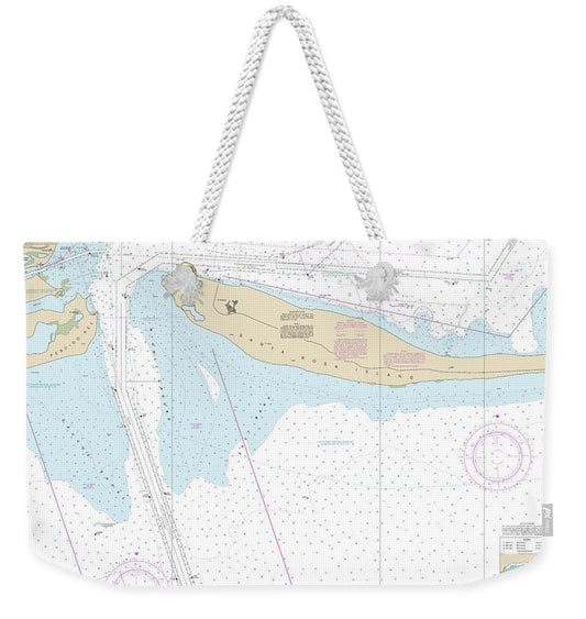 Nautical Chart-11384 Pensacola Bay Entrance - Weekender Tote Bag