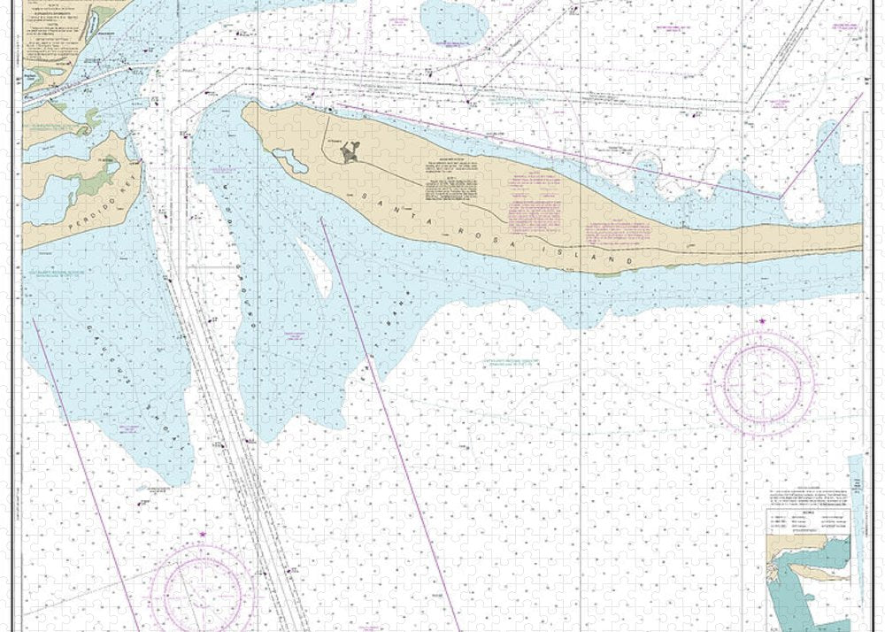 Nautical Chart-11384 Pensacola Bay Entrance - Puzzle