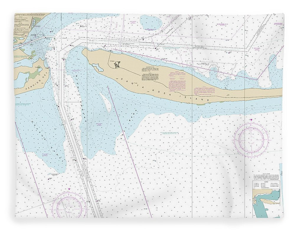 Nautical Chart-11384 Pensacola Bay Entrance - Blanket