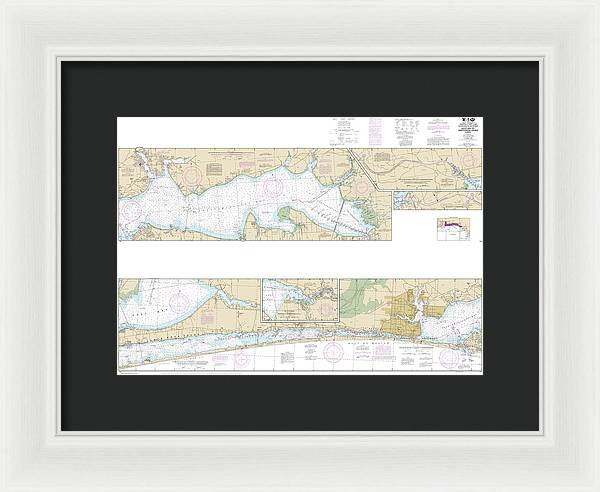 Nautical Chart-11385 Intracoastal Waterway West Bay-santa Rosa Sound - Framed Print