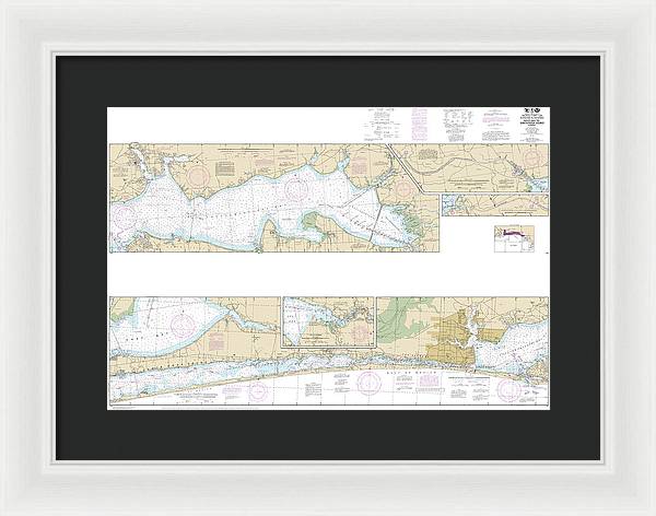 Nautical Chart-11385 Intracoastal Waterway West Bay-santa Rosa Sound - Framed Print