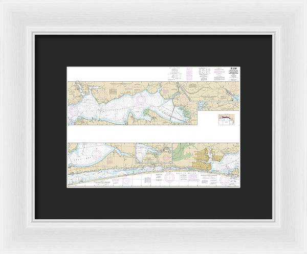 Nautical Chart-11385 Intracoastal Waterway West Bay-santa Rosa Sound - Framed Print