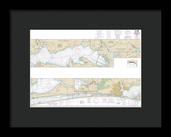 Nautical Chart-11385 Intracoastal Waterway West Bay-santa Rosa Sound - Framed Print