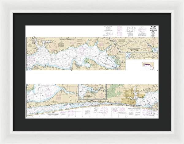 Nautical Chart-11385 Intracoastal Waterway West Bay-santa Rosa Sound - Framed Print