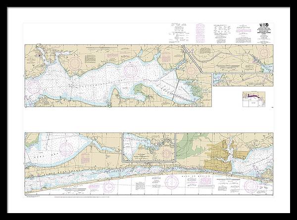 Nautical Chart-11385 Intracoastal Waterway West Bay-santa Rosa Sound - Framed Print