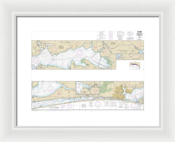 Nautical Chart-11385 Intracoastal Waterway West Bay-santa Rosa Sound - Framed Print