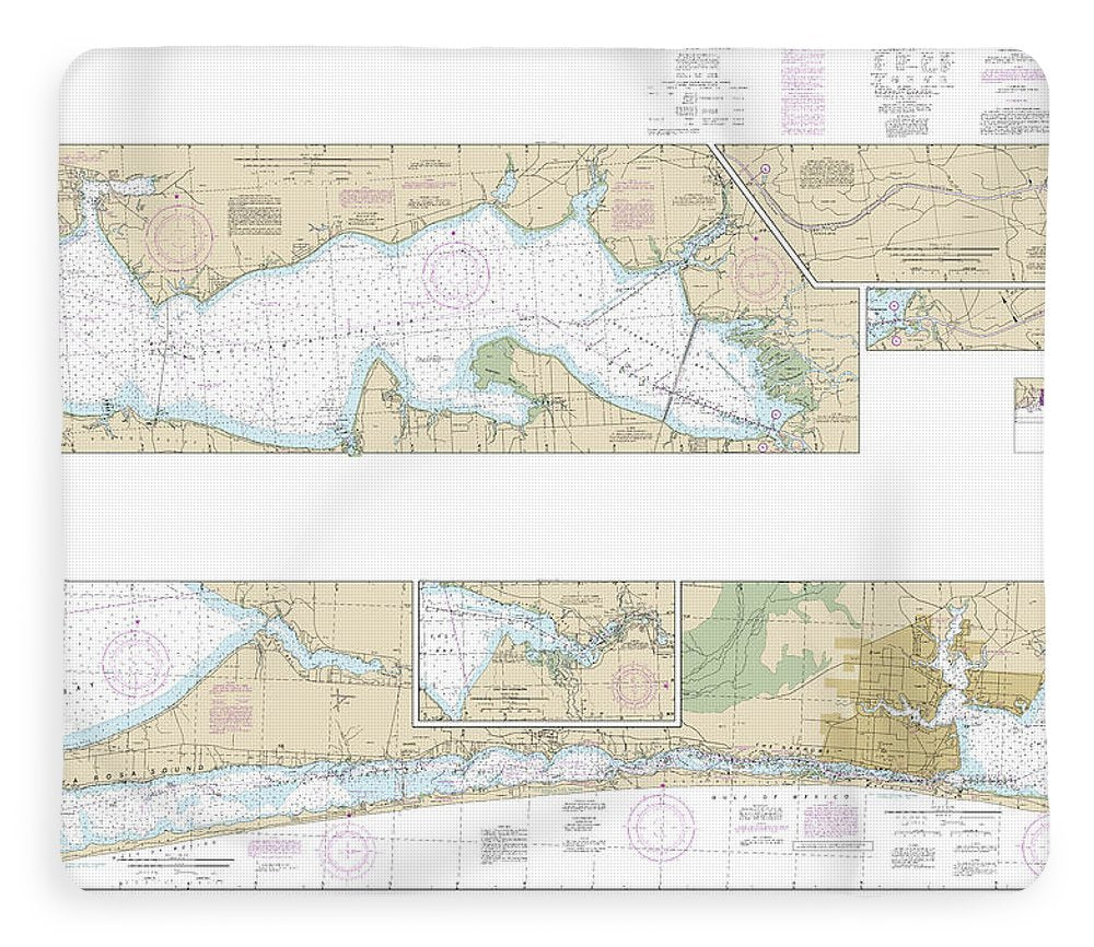 Nautical Chart-11385 Intracoastal Waterway West Bay-santa Rosa Sound - Blanket