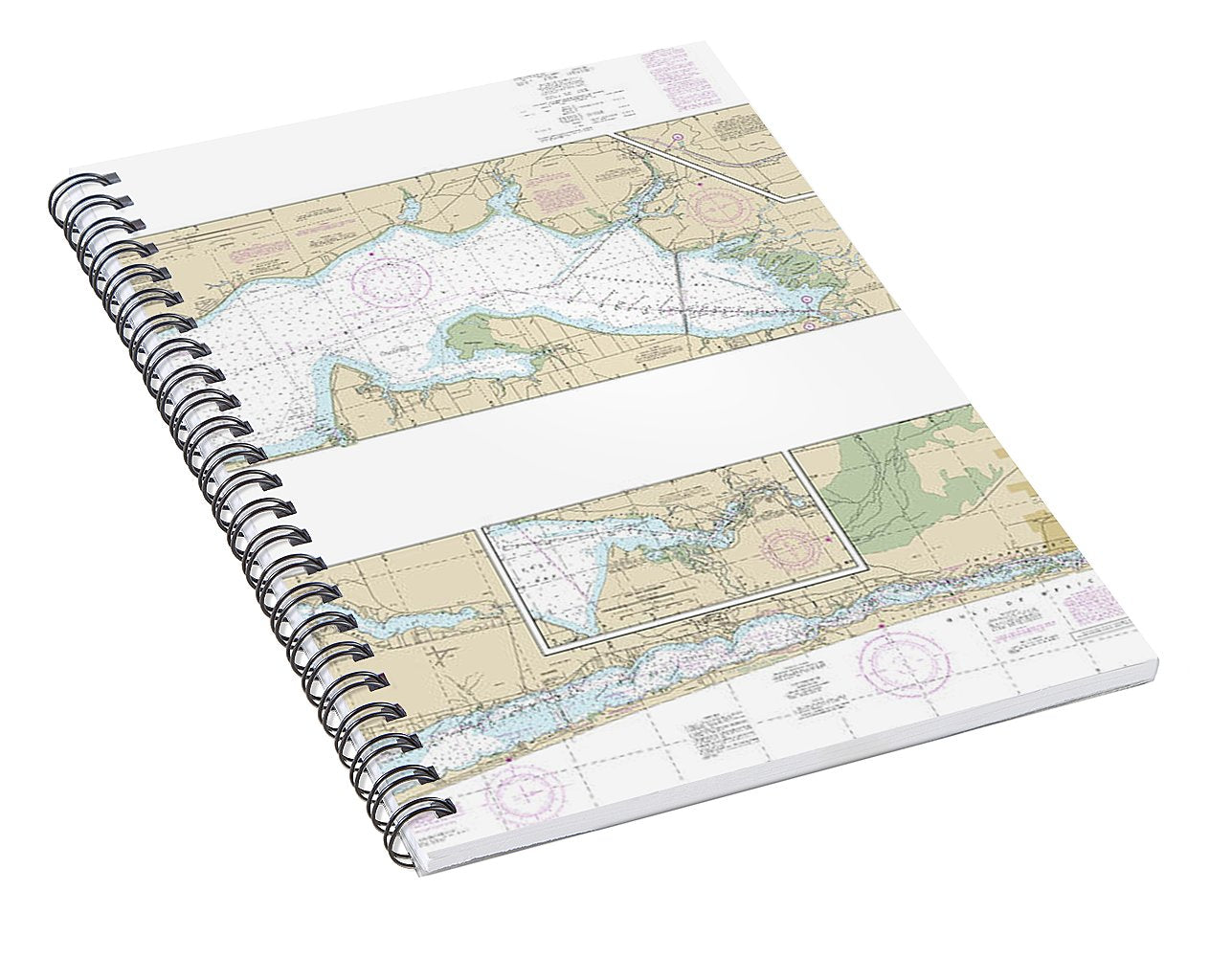 Nautical Chart-11385 Intracoastal Waterway West Bay-santa Rosa Sound - Spiral Notebook