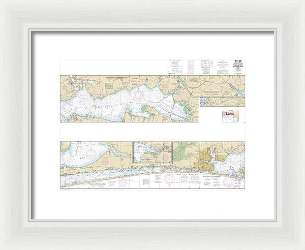 Nautical Chart-11385 Intracoastal Waterway West Bay-santa Rosa Sound - Framed Print