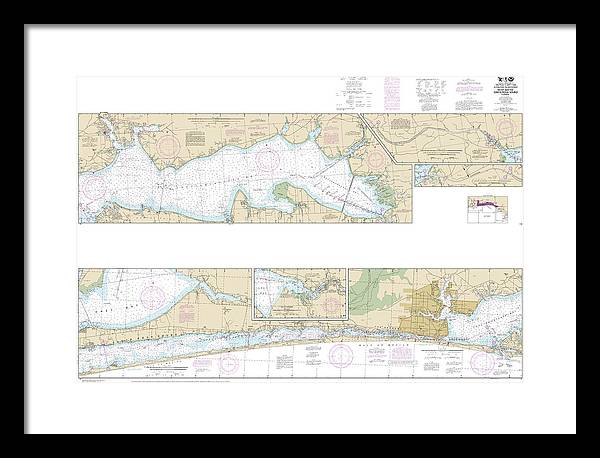 Nautical Chart-11385 Intracoastal Waterway West Bay-santa Rosa Sound - Framed Print