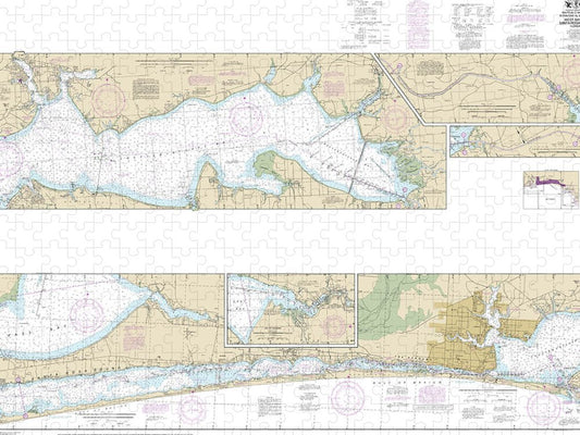 Nautical Chart 11385 Intracoastal Waterway West Bay Santa Rosa Sound Puzzle
