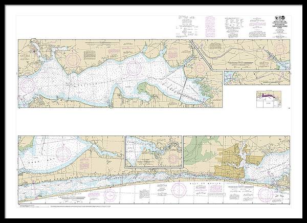 Nautical Chart-11385 Intracoastal Waterway West Bay-santa Rosa Sound - Framed Print