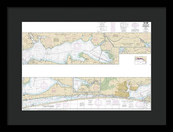 Nautical Chart-11385 Intracoastal Waterway West Bay-santa Rosa Sound - Framed Print