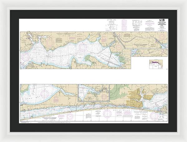 Nautical Chart-11385 Intracoastal Waterway West Bay-santa Rosa Sound - Framed Print