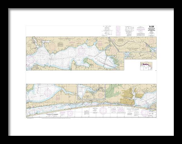 Nautical Chart-11385 Intracoastal Waterway West Bay-santa Rosa Sound - Framed Print