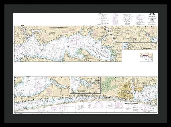 Nautical Chart-11385 Intracoastal Waterway West Bay-santa Rosa Sound - Framed Print