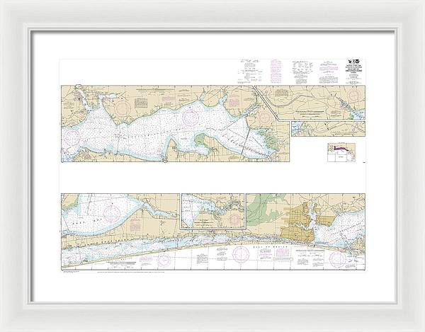 Nautical Chart-11385 Intracoastal Waterway West Bay-santa Rosa Sound - Framed Print