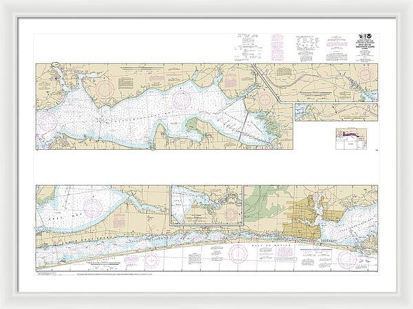 Nautical Chart-11385 Intracoastal Waterway West Bay-santa Rosa Sound - Framed Print