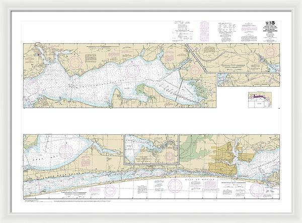 Nautical Chart-11385 Intracoastal Waterway West Bay-santa Rosa Sound - Framed Print