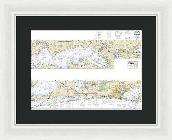 Nautical Chart-11385 Intracoastal Waterway West Bay-santa Rosa Sound - Framed Print