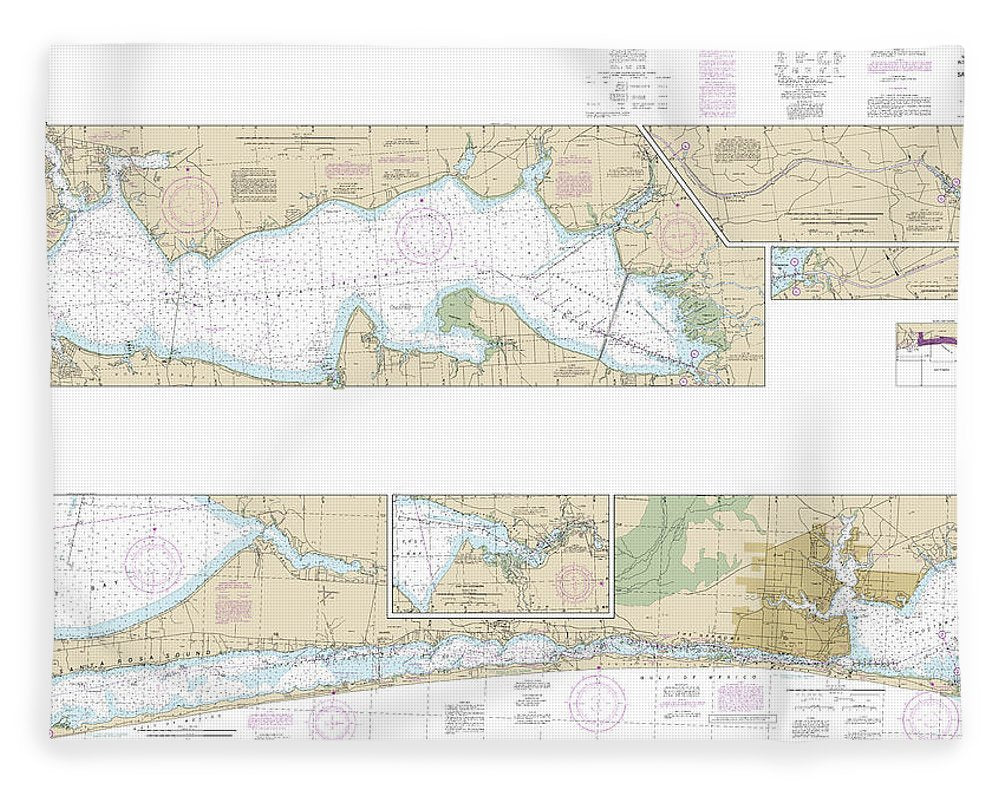 Nautical Chart-11385 Intracoastal Waterway West Bay-santa Rosa Sound - Blanket