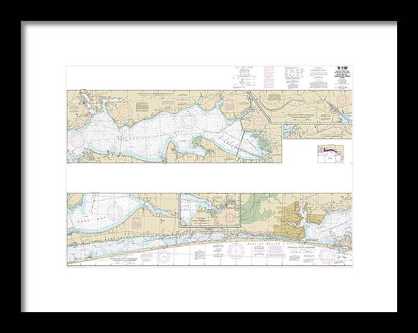 Nautical Chart-11385 Intracoastal Waterway West Bay-santa Rosa Sound - Framed Print