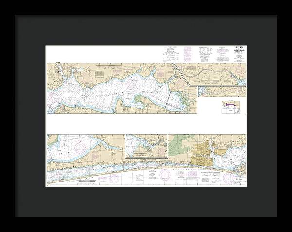 Nautical Chart-11385 Intracoastal Waterway West Bay-santa Rosa Sound - Framed Print