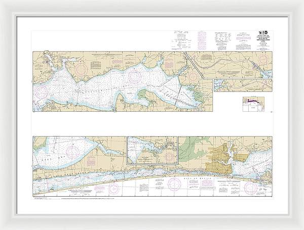 Nautical Chart-11385 Intracoastal Waterway West Bay-santa Rosa Sound - Framed Print