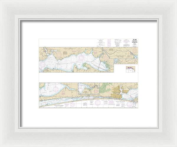 Nautical Chart-11385 Intracoastal Waterway West Bay-santa Rosa Sound - Framed Print