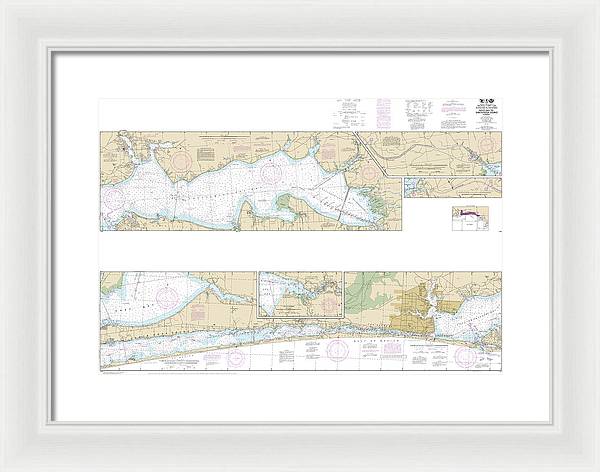 Nautical Chart-11385 Intracoastal Waterway West Bay-santa Rosa Sound - Framed Print