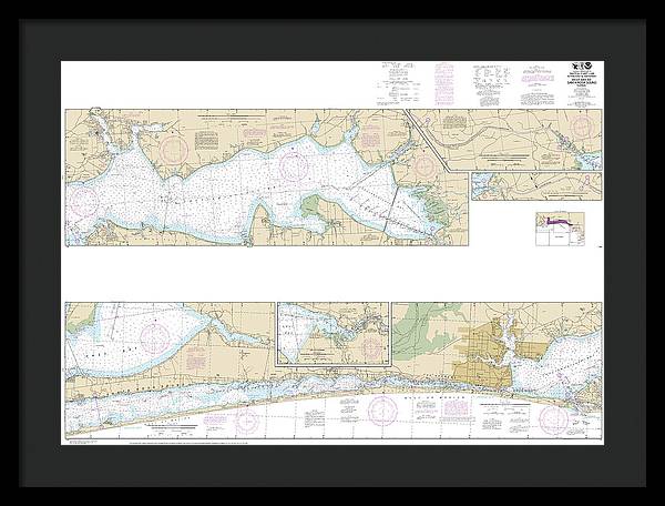 Nautical Chart-11385 Intracoastal Waterway West Bay-santa Rosa Sound - Framed Print