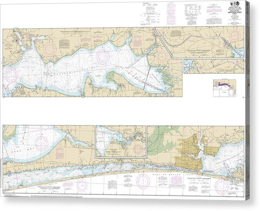 Nautical Chart-11385 Intracoastal Waterway West Bay-Santa Rosa Sound  Acrylic Print