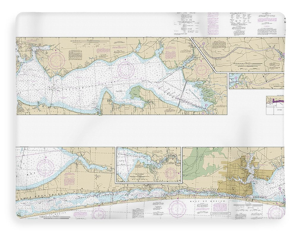 Nautical Chart-11385 Intracoastal Waterway West Bay-santa Rosa Sound - Blanket