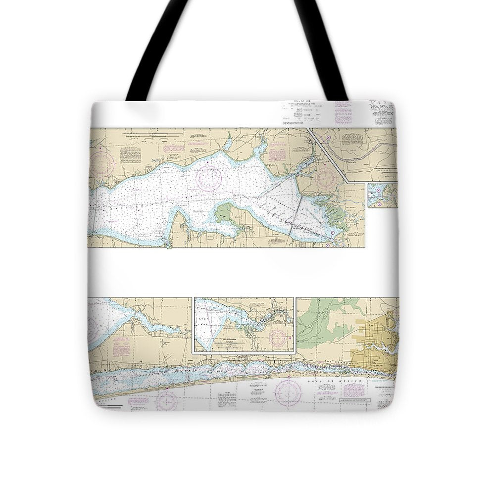 Nautical Chart-11385 Intracoastal Waterway West Bay-santa Rosa Sound - Tote Bag