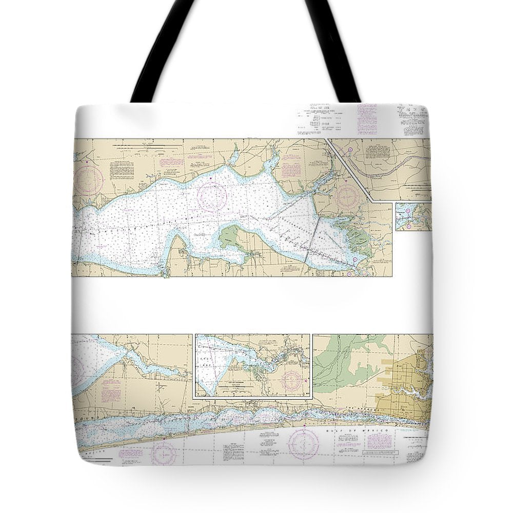 Nautical Chart-11385 Intracoastal Waterway West Bay-santa Rosa Sound - Tote Bag