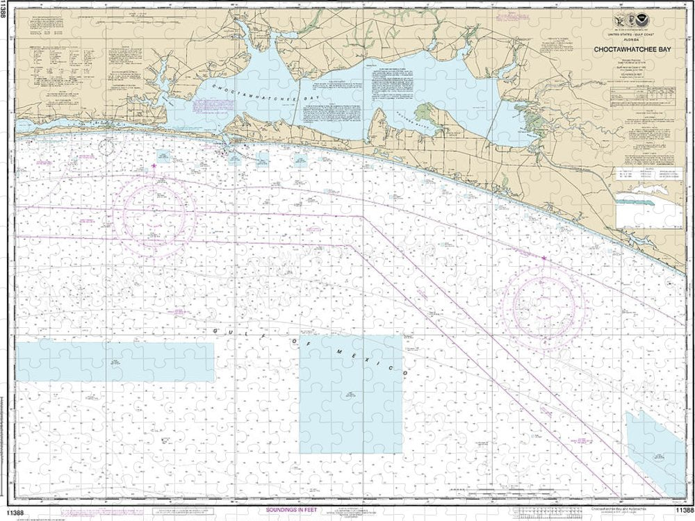 Nautical Chart 11388 Choctawhatchee Bay Puzzle